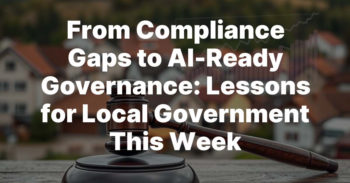 compliance gaps in local government AI-ready governance
